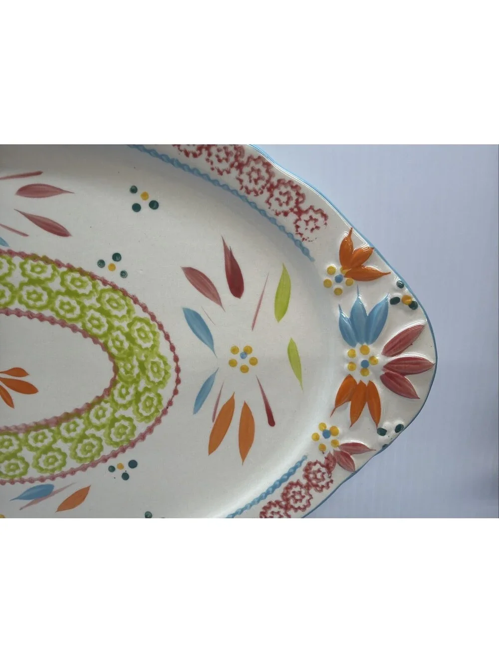 Temptations Tara Old World Springfetti Oval Serving Platter 18
